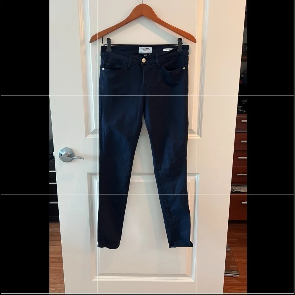 Frame Denim Le Skinny De Jeanne Jeans In Deep Blue Dive